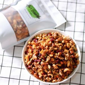 (không yến mạch) Granola siêu hạt  hạt ngũ cốc dinh dưỡng eat clean 10 loại hạt thêm Macca óc chó đỏ -500g