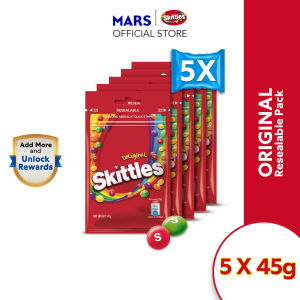 SKITTLES® Candy Original Resealable 45g [Bundle of 5] | Assorted Candies