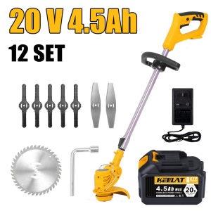 KEELAT KLMD001 Mesin Rumput Bateri 20V 4.5AH Cordless Grass Trimmer Electric Lawn Mower Pemotong Rumput with Blades