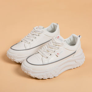 Dominov Sepatu Sneakers Wanita Kasual Sporty Diana Premium Quality Warna Putih List Black