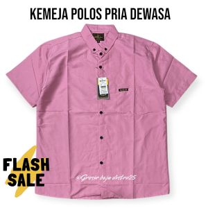 Kemeja Pria Lengan Pendek Basic Motif Polos Terbaru 2026 kemeja warna lilac lengan pendek terlaris murah Hem Polos Pria Dewasa Basic Polos