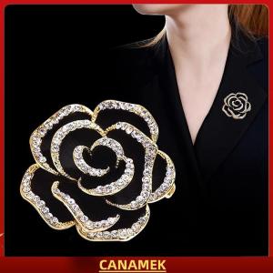 Miễn phí vận chuyển✨ 1PC rhinestone hoa trà hoa trâm cài cho phụ nữ men pin đồ trang sức thời trang