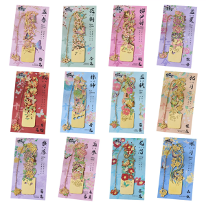 Creative Bookmarks Retro Book Clip Hollow Bookmarks Flowers Page Markers Reading Bookmarkers for Readers