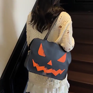 Whimsical Pattern Shoulder Bag Scratch Resistant Compact Handbag Lightweight Organizer Compartment For Essential