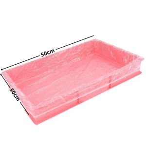 FLYING 10pcs Disposable Rabbit Cage Tray Mat Elastic Transparent Pet Tray Cover Durable Thick Film Cover for Dog Cat