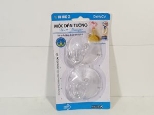 Vỉ 2 cái móc đường kính 6cm nhựa hít kính móc treo tường kính miếng nhựa kê kiếng