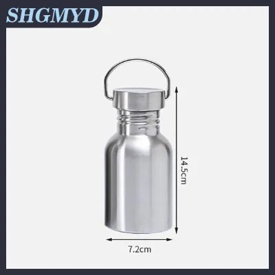 SHGMYD 350 500 600 750 1000ML Stainless Steel Bike Water Bottle Fitness Single Walled Water Bottle Leak-Proof Portable Kettle