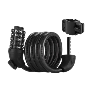 ล็อคจักรยานตัวล๊อคสายกุญแจล็อคจักรยาน120ซม. พร้อมสำหรับการขี่จักรยานล็อคส่วนประกอบเข้ากันของการฝึกฝน5รหัสตัวเลข