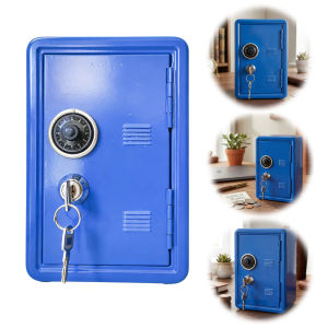 Childrens Metal Piggy Bank with Lock and Cash Tray for Kids Boys Girls 7.1x4.7x3.9inch Money Saving Solution
