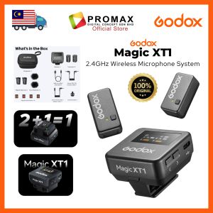 GODOX Magic XT1 2.4GHz Wireless Microphone System Max. 200M LOS Range Pro Digital Audio Recording