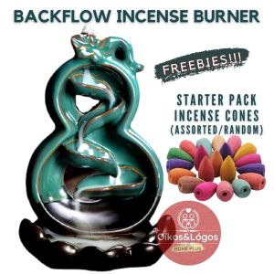 [Oikos&Logos] Ceramic Backflow Incense Burner Incense Stick Aromatherapy Home Decoration Aesthetic (Gift Wedding Giveaways Souvenirs Christmas Gift)  Capped Free Shipping