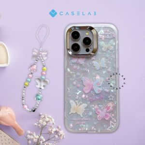 NEW BUTTERFLY Case !! BUTTERFLY CHARM HOLOGRAM CASE COMPATIBLE FOR IP 15 PROMAX 15 PRO 15 14 PROMAX 14 PRO 14 13 PROMAX 13 PRO 13 12 PROMAX 12 PRO 12 SOFTCASE