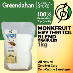 Greendahan Monkfruit Erythritol Blend Granules 1kg (2x sugar sweetness) - Keto Friendly Sweetener NO MALTODEXTRIN