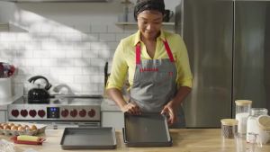 GoodCook Everyday Nonstick Baking Sheet Set 3 Pack Includes Small (13×9) Medium (15×1) and Large (17×11) Pans Carbon Steel Construction Cookie Sheets Bakeware Set Gray