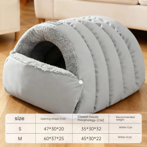 YOUYITIAOYU All Seasons Solid Square Plush Comfortable Elevated Closed Mattress Bed for Puppy Kitten Small Dog Windproof Warm Nest