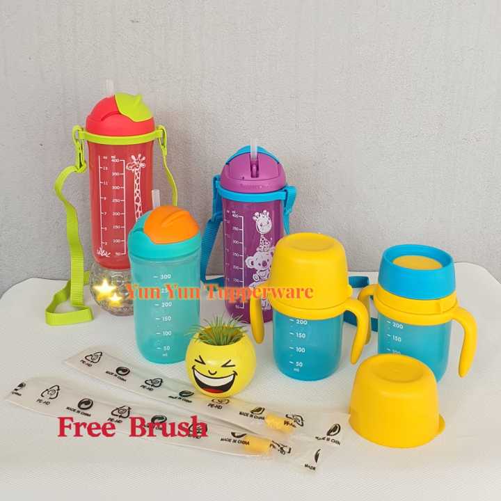 Tupperware Twinkle Straw Tumbler (1) 500ml + FREE Straw Brush / Twinkle  Tumbler 350ml/Training Cup 250ml | Lazada