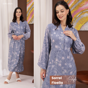 Oriana Homewear Maxi Dress Sorrel Floella Series | Daster Gamis Kekinian Panjang