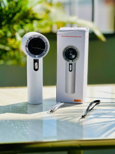 [ Tặng Dây Đeo ] Quạt Cầm Tay Di Động WX638 Với 100 Tốc Độ Gió Sạc Lại Type C Động Cơ Mạnh mẽ Pin 3000mAh Màn Hình LED Tặng Dây Đeo