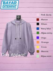 Jaket Zipper Wanita Oversize Simple Elegan - OIXS Apparel