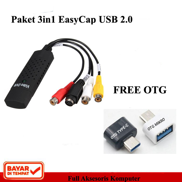 FAK 3in1 (EasyCap Free OTG) Easycap USB Video DVD Capture