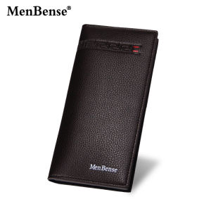 Menbense Dompet Uang Lipat Tebal Panjang 999-2 Bahan Kulit Sintetis Kilat Dengan Kancing Magnet