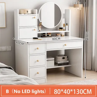Vanity Table Dressing Table LED Mirror Makeup Drawer Vanity Dressing Table Storage Table Cosmetic Table Bedroom Table