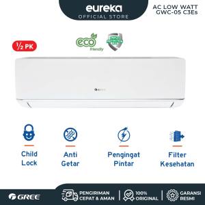 AC GREE 1/2 PK GWC-05C3E(S) DELUXE LOW WATT - PUTIH [INDOOR+OUTDOOR UNIT]