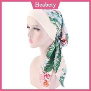 Heabety Phụ nữ ung thư đầu khăn CHEMO tóc mất hat Turban pre-tied mũ đội đầu Bandana mới
