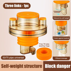【SKIT SG】Kitchen Basin Three-Way Filter Drainage Pipe Sink Dishwasher Water Purifier Versatile Adapter Drain Pipe Sealing Plug Sewer Seal Rings Deodorant Silicone Ring Washing Machine Drainage Floor Drain Core Sealing Plug Backflow Preventer Bathroom