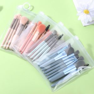 Kuas Makeup 8-13 Pcs Free Pouch Make Up Brush 8 IN 1 Mini Travel Cosmetic Tools Set