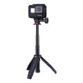 Ulanzi Action Camera Mini Extendable Pole Selfie Stick Monopod 3-Prong Mount w/ Tripod for Insta360, DJI Osmo, GoPro, Akaso, SJCAM etc MT-09. 