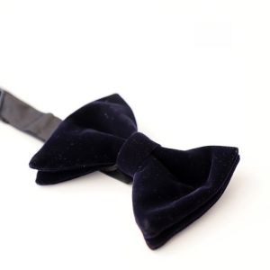 SPARAK Đã buộc sẵn Cà vạt nhung đen Thanh lịch Phụ kiện tuxedo Cà vạt nơ lớn Thời trang Tinh tế Cà vạt nơ cỡ lớn Nam giới