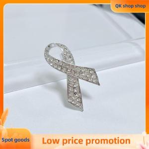 ✨QK shop✨ Simple Alloy Black White Ribbon Pin Badge Brooch Funerals Memorial Pin Mourning Badge Suit Clothing Jewelry Accessories