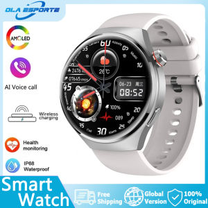 Usams SmartWatch AMOLED Color Screen High-Precision GPS Turn Wrist Shine Screen Bluetooth Call Wireless Charging Men Women Smart Watch
