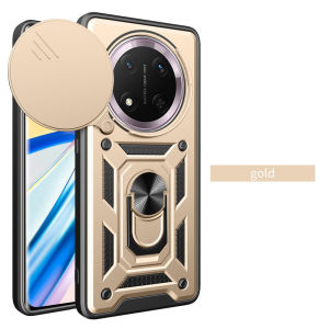 For Honor X9c X9b X9a 5G 2024 Shockproof Armor Casing For Honor X9c X9b X9a 5G Honor X9b HonorX9c X9 c 2024 2023 Push Pull Camera Protect Phone Case Car Magnet Holder Ring Shockproof Back Cover