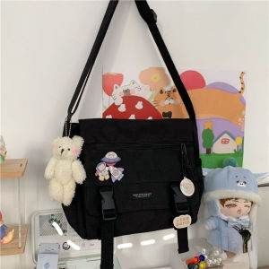 Dark wind crossbody bag Japanese Harajuku style Korean version of retro street crossbody bag student canvas bag