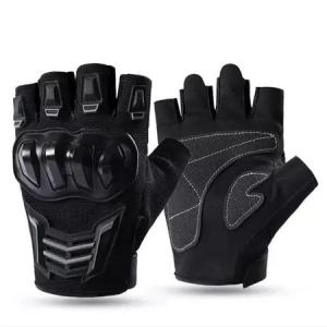 Motorcycle Gloves Summer Breathable Anti-Slip Motorcycle Gloves Riding Gloves Wear Resistant Half Finger Wear-Resistant Riding Gloves For Men Women