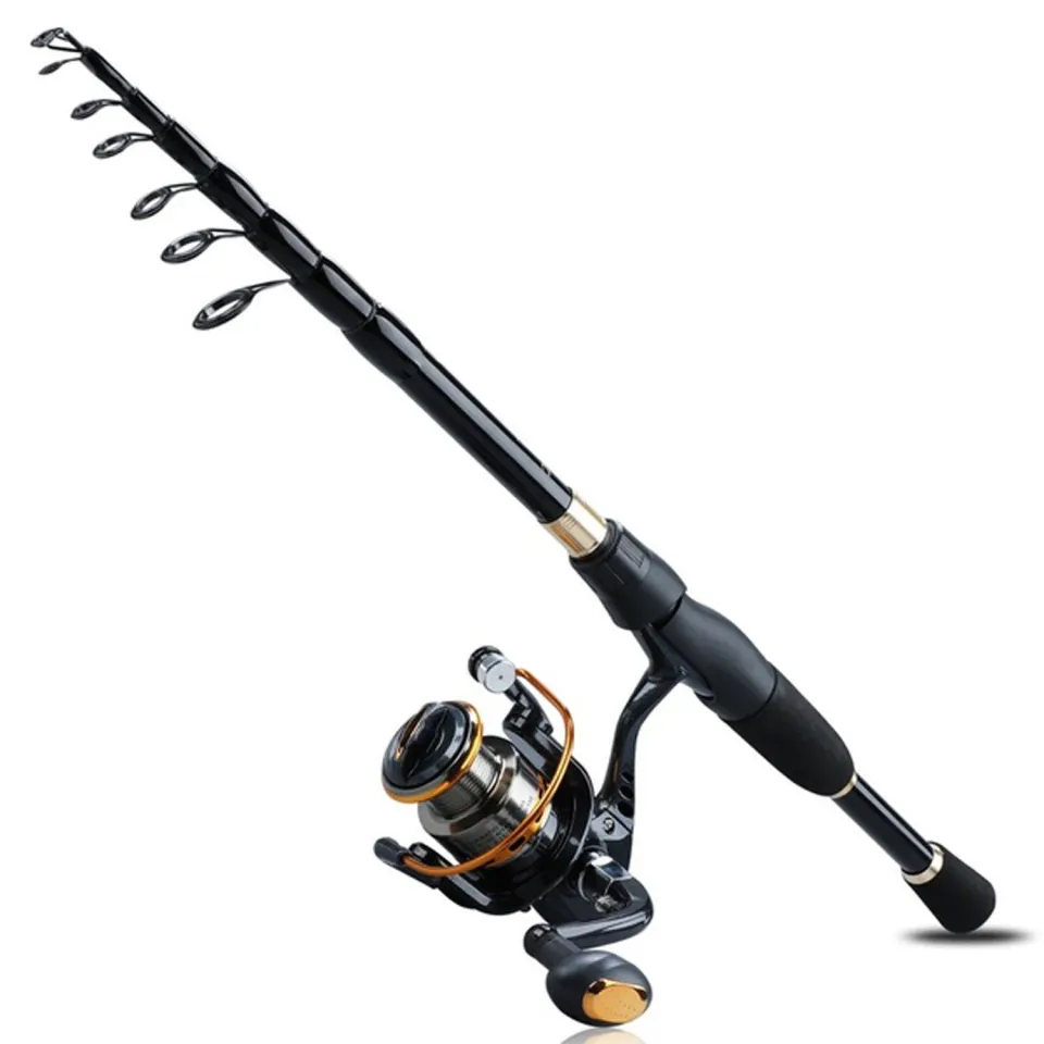 Sougayilang Fishing Rod Reel Combos Portable Travel Fishing 5 Section  Baitcasting Rod Spinning Rod 13BB Casting Fishing Reel 14BB Spinning Reel