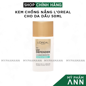 Kem Chống Nắng Kiềm Dầu Loreal Paris Matte & Fresh With Airlicium SPF50+ PA++++ 50ml Chính Hãng