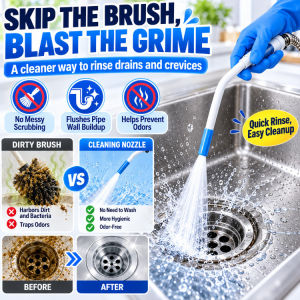 High Pressure Washer Nozzle Powerful Water Spray Gun Multifunctional Cleaning Spray Head High Pressure Water Jet Toilet Bathroom Kitchen Cleaning Car Wash Garden Household Cleaning Tool