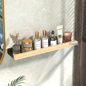 Kệ treo tường gỗ kết hợp thép carbon sơn tĩnh điện kệ nhà tắm kệ đựng gia vị đa năng KG524