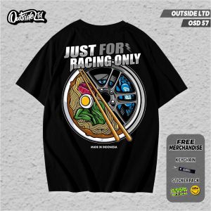 KAOS JUST FOR RACING VOL #2 OUTSIDE T SHIRT RACING FOOD KAOS AKSESORIS MOBIL