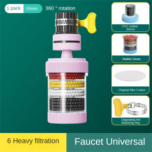 VIVOLILV （Delivery 2-3 days） 🔥🔥 6-layer filter faucet 360 ° rotating filter kitchen splash proof water-saving water purifier faucet accessories 10pcs filter cotton