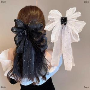 [COD] Buin Fashion Large Bow Hair Claw Clip Super Fairy Temperament Headdress Women Hair Clip Sweet Hair Accessories