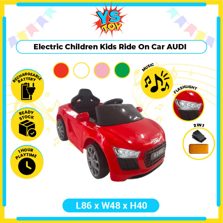 Audi 6V Battery Remote Control RC Kereta Mainan Elektrik Budak - Main Image