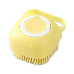 Pet Grooming Shampoo Dispenser Dog Bath Massage Brush Comb Bathroom Shower Brush for Dogs Cats Pet Bath Brush Puppy Big Dog Cat Bath Massage Gloves Brush Soft Safety Silicone Pet Tools