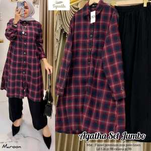 Setelan wanita Agatha/ setelan kasual jumbo murah/ setelan celana santai/ setelan kerja wanita murah
