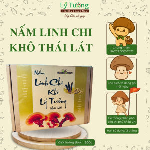 Nấm Linh Chi Khô Thái Lát Lý Tưởng - Hộp 200g
