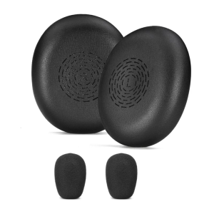 Memory Foam Ear Pad Microphone Windscreen Ear Cushions Compatible for Evolve2 65flex Headphones Earmuff Ear Cover