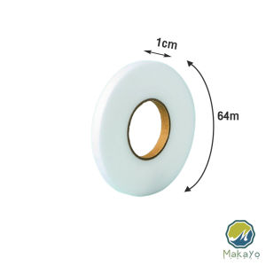 Makayo เทปสองด้าน ความยาว 64m สำหรับอุปกรณ์เย็บผ้าเสื้อผ้า DIY Interlining tape